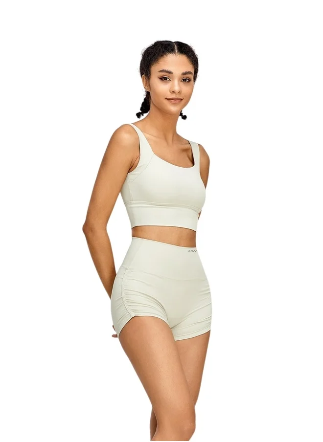 كون.يوغا Womens High Waist Side Scrunch Workout Sport Yoga Shorts