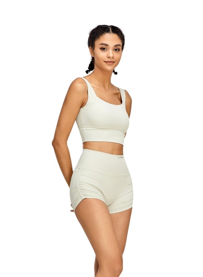 KAWN.YOGA Womens High Waist Side Scrunch Workout Sport Yoga Shorts  - Image 1