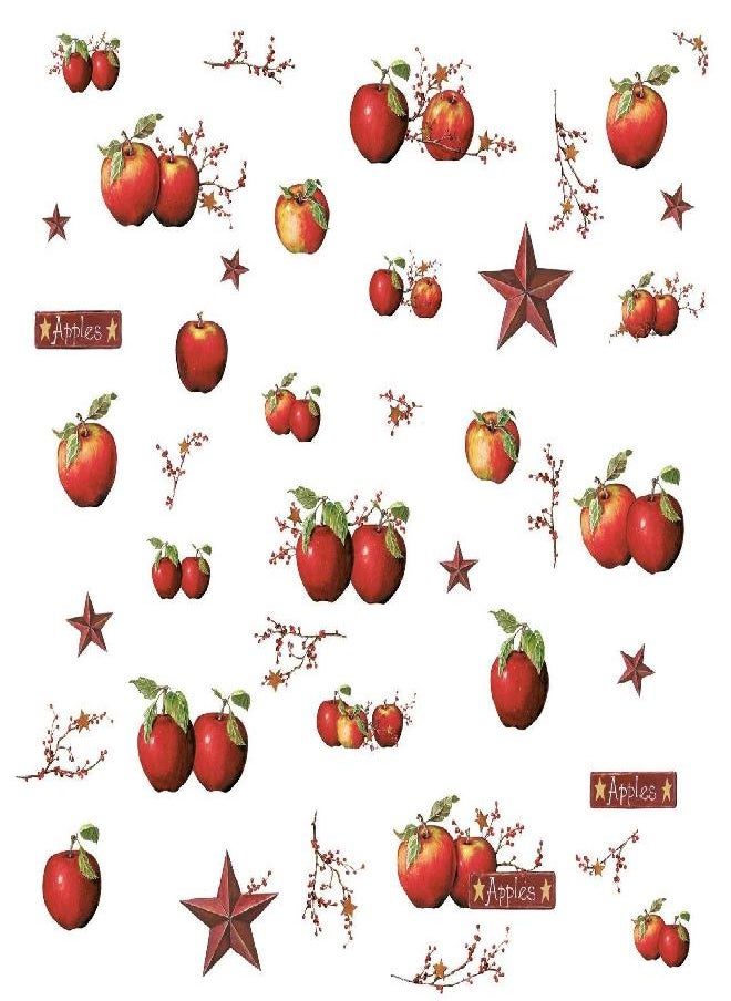RoomMates RoomMates RMK1570SCS Rustic Country Apples Peel and Stick Wall Decals  - Image 1