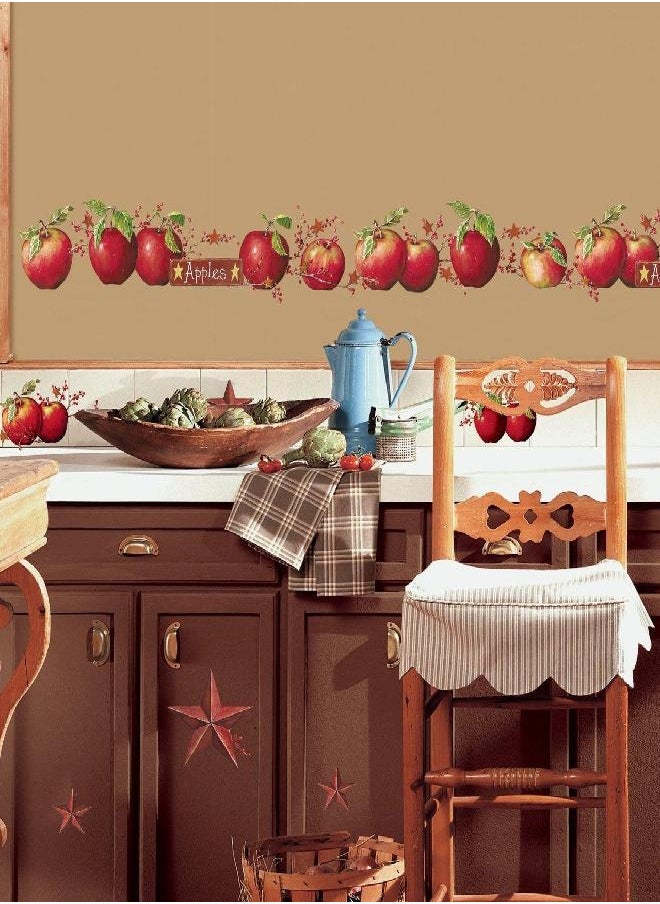 RoomMates RoomMates RMK1570SCS Rustic Country Apples Peel and Stick Wall Decals  - Image 2