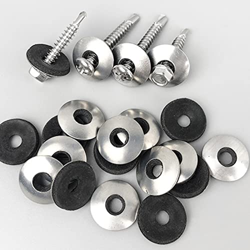 UoYu YouU #4.2/4.8/5.5/6.3/8 mm Multiple Models Stainless Steel Neoprene EPDM Bonded Sealing Gasket Washers Assortment Kit (All Models, 90 Pieces) - Image 4