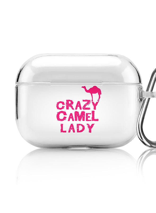Stylizedd Classic Clear printed Case for Apple AirPods Pro 2nd Generation Thin Transparent Cover [Designed for Apple AirPods Pro 2nd Generation] - Crazy Camel Lady - Image 1