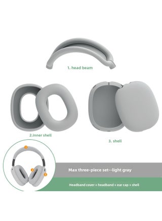 Digital Computer/bluetooth Headset Case/bluetooth Headset Shell Protective Cover For Airpods Pro-Color:max Three-piece Set Light Gray (head Beam + Shell + Ear Cap)-Model:Applicable To Airpods Max - pzsku/Z2AFF4DCC4656308804DBZ/45/1747408395/c91aeed4-2e30-457d-9c9b-667612e9410f