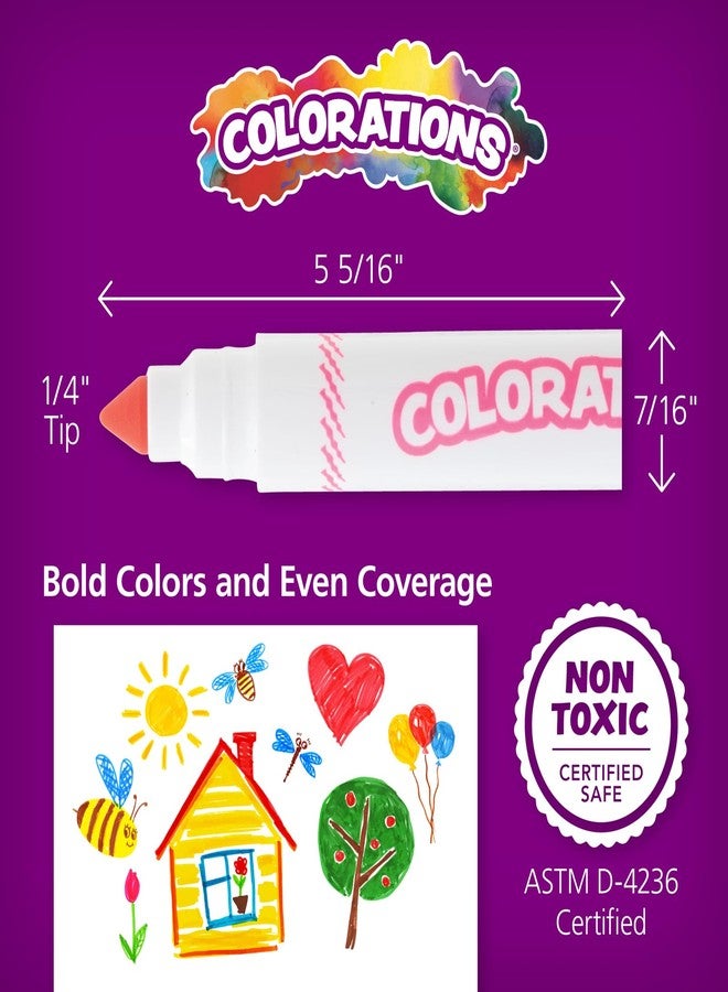 Colorations Chubby Markers Set of 8, 8 Colors, Conical Tip, Coloring, Paper, Kids, Posters, Drawing, Bold Colors, Home, Classroom, Art Supplies, Craft Projects, Great as Back to School Supplies - Image 3