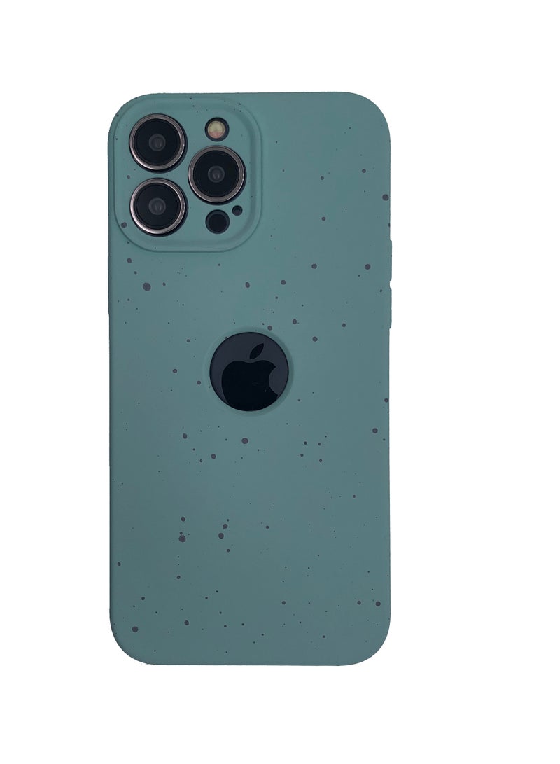 LEEKA iPhone 13 Pro Max New Dotted Design Glow Feel PKK Silicone Case for iPhone 13 Pro Max Light Blue
