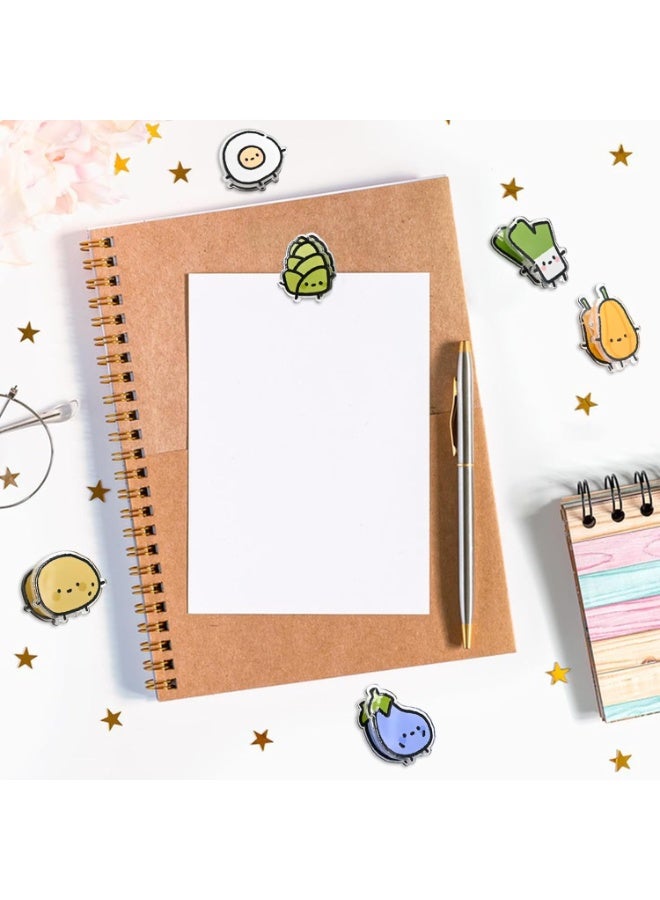 Bukela 9 PCS Cute Chip Clips Food Bag Clip Set, Vegetable Shaped Bag Clips Funny Kitchen Snack Bag Sealer, Acrylic Chip Clip for Airtight Seal Food Storage - Image 5