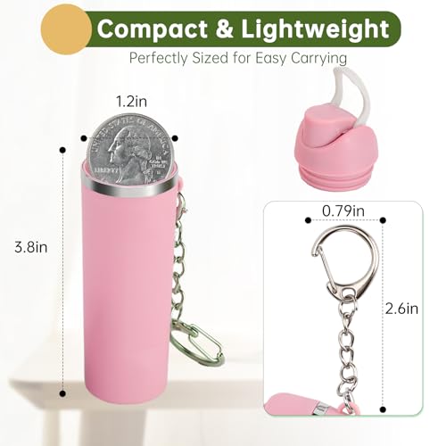Wnzary Cute Mini Cup Keychain Compatible with Owala Water Bottle, Tumbler Cup Lip Balm Holder Keychain, Mini Tumbler Key Chain (1, White) - Image 5
