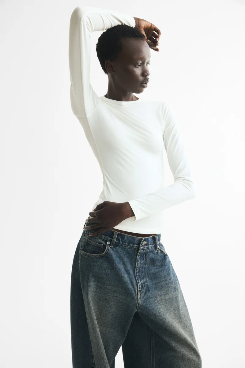 H&M Long-sleeved modal top