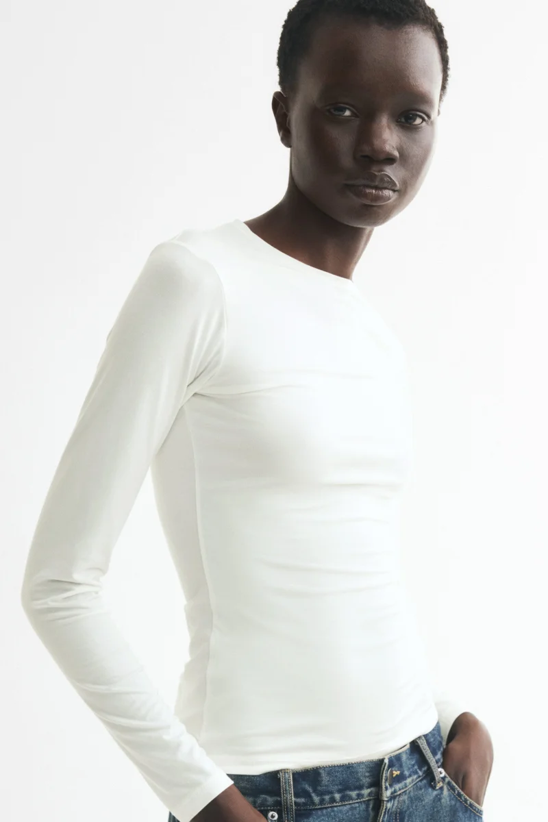 H&M Long-sleeved modal top