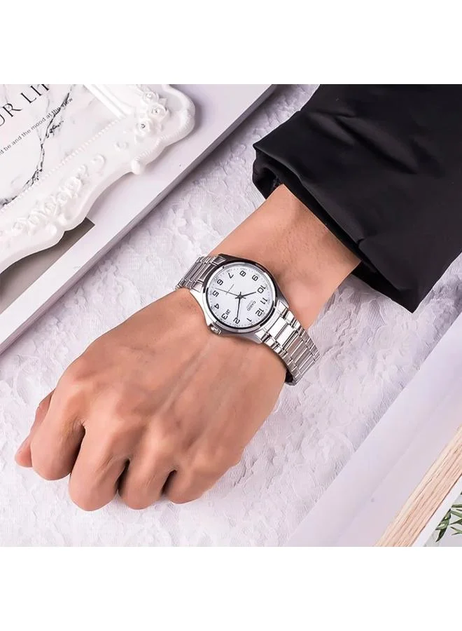 كاسيو Men's Stainless Steel Analog Watch MTP-1183A-7BDF - 38 mm
