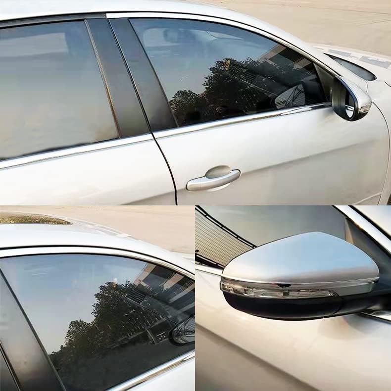 NANSH 16Ft Chrome Silver Extra Thick Auto Molding Trim Universal Bumper Window Door Body Side Decorative Strip Scratch-Proof (Width: 5/16inch [8mm]) Compact trendy practical build - Image 3