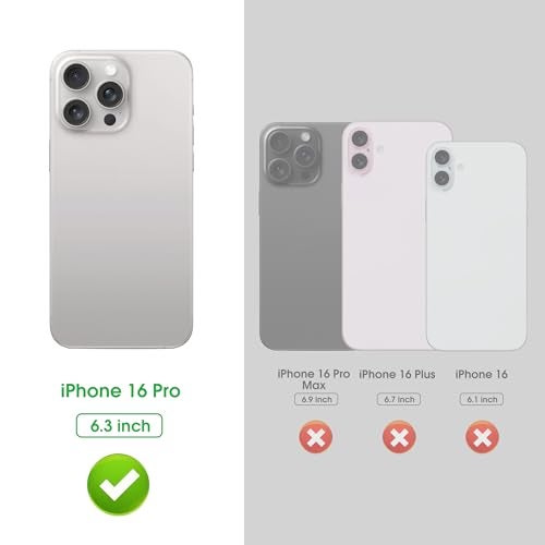 Arae Magnetic Designed for iPhone 16 Pro Case, Compatible with Magsafe, Drop Camera Protection, Anti-Scratch Slim, Luxury Leather Aluminum Case for iPhone 16 Pro 6.3 inch,Brown - Image 2