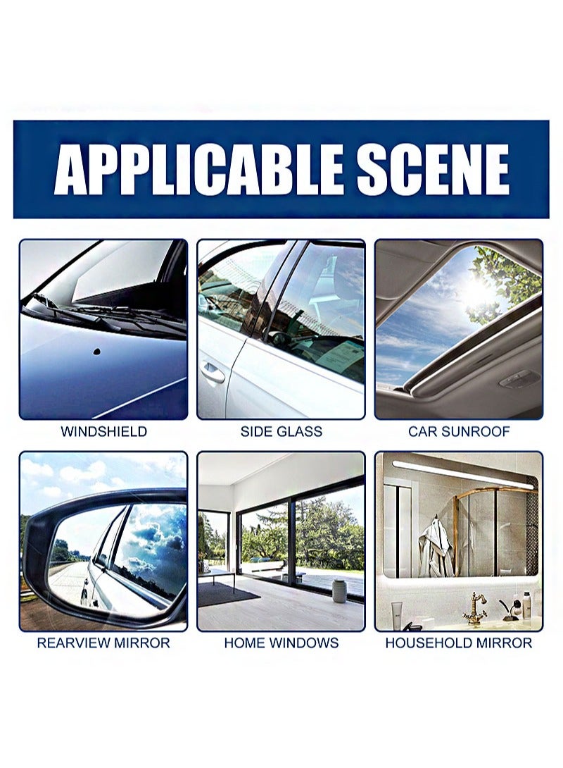 RAYHONG Glass Hard Spot Remover Car Glass Stripper Water Spot Remover Kit Removes Coating Wax Oil Film Cleaner With Sponge Stain Remover For Car Glass And Home Bathroom Glass - Image 4