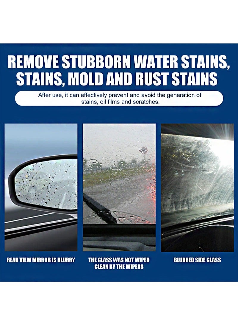 RAYHONG Glass Hard Spot Remover Car Glass Stripper Water Spot Remover Kit Removes Coating Wax Oil Film Cleaner With Sponge Stain Remover For Car Glass And Home Bathroom Glass - Image 5