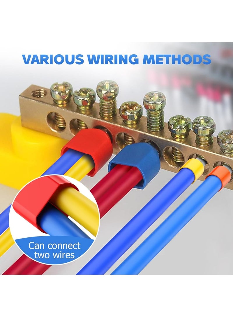 Barakah 1200pcs Ferrules Terminals Kit - 900 Single Terminal Connector and 300 Double Terminals, Insulated & Non-insulated Connectors for Electric, Industrial Use - Image 3