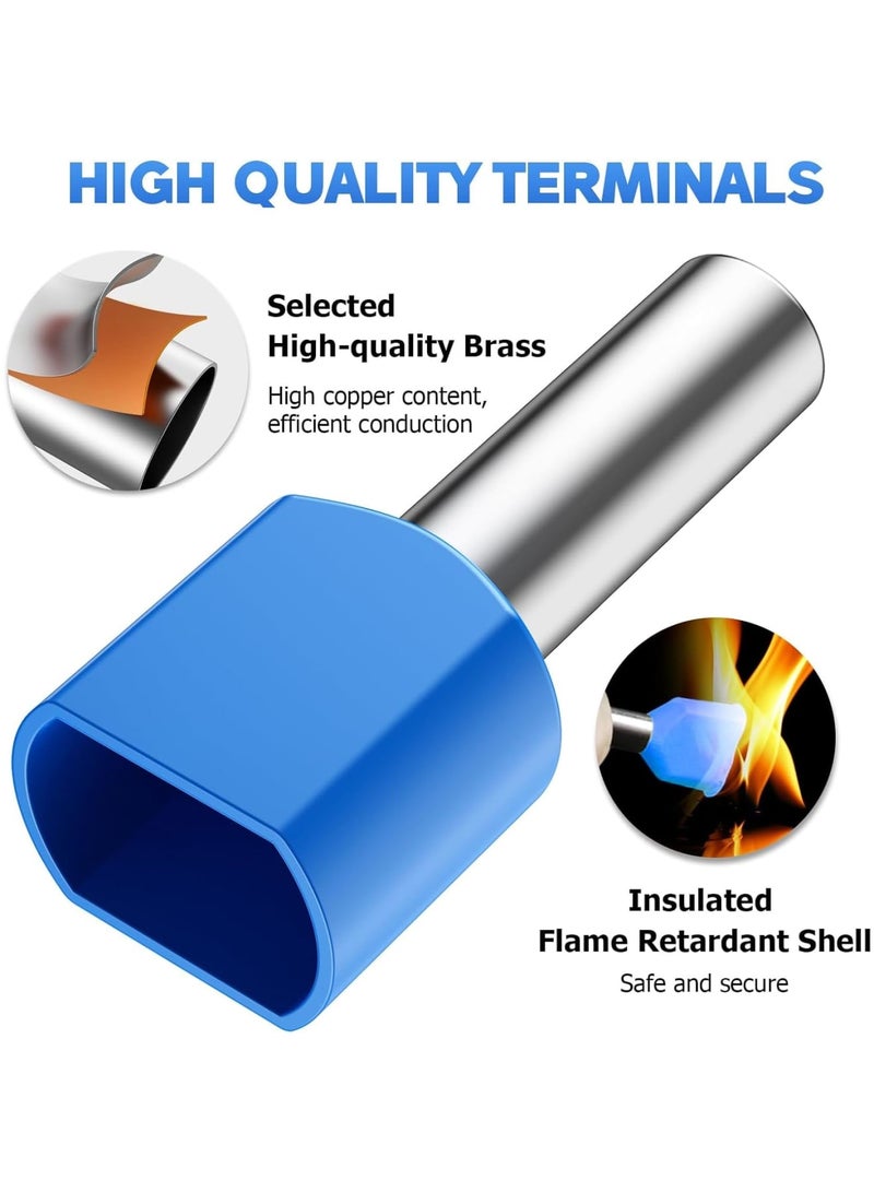 Barakah 1200pcs Ferrules Terminals Kit - 900 Single Terminal Connector and 300 Double Terminals, Insulated & Non-insulated Connectors for Electric, Industrial Use - Image 4