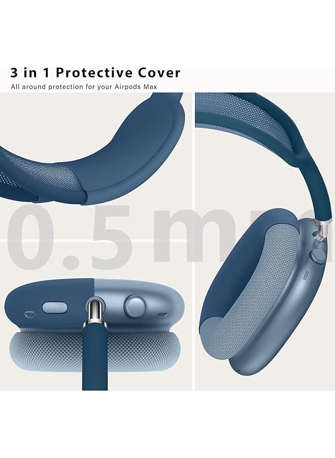 erorex - Silicone Case Cover For Airpods Max Headphones Anti Scratch Ear Pad Case Cover Ear Cups Cover Headband Cover For Airpods Max Accessories Soft Silicone Skin Protector For Airpods Max - Image 1