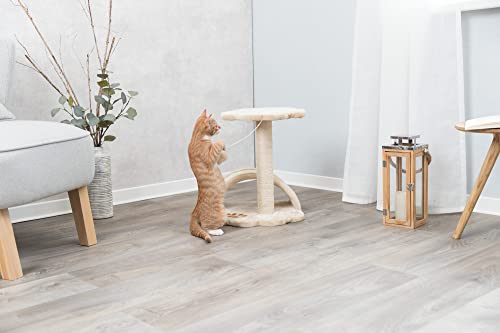 TRIXIE Vitoria 16.9-in Cat Tree for Kittens, Kitty Scratching Post, Sisal Covered Scratcher, Dangling Cat Toy, Beige - Image 4