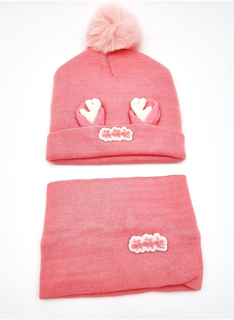 Generic - Stylish Unisex Children's Winter Hat with Neck Gaiter Made of Soft and Warm Acrylic Fabric - Image 1