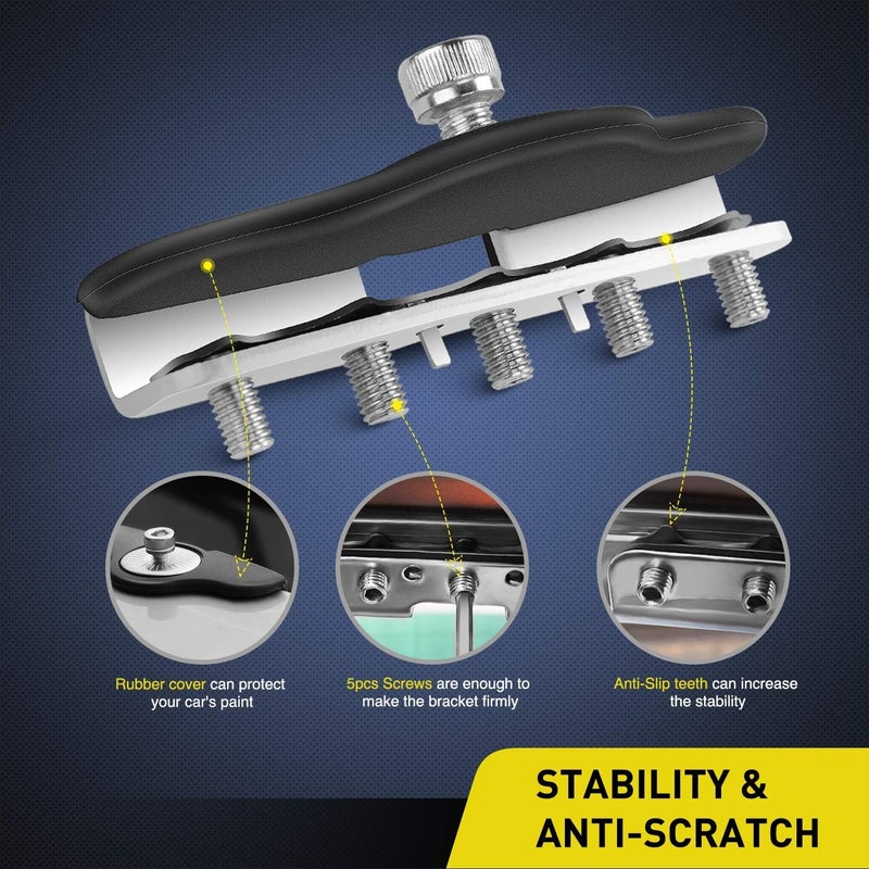 90025B Led Light Bar Mounting Brackets 2pcs Universal Hood Led Work Light led Pods Mount Bracket Clamp Holder for SUV Truck Off Road Installed No Need Drilling, 2 Years Warranty - Image 5