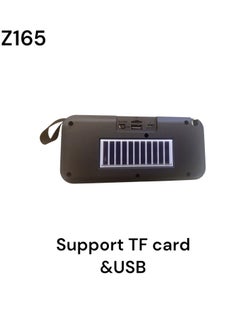 Zero A solar-powered rechargeable radio that supports a flash drive and a memory card and runs on solar energy with a black Z165 flashlight - Black  - Image 4