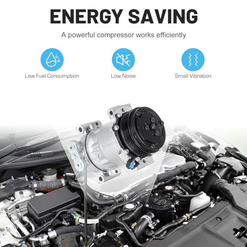 ILONPA New AC Air Condition Compressor with Clutch for Chevrolet Blazer 1999-2005, for Chevrolet Express 1500/2500/3500 1996-2002, for GMC Savana 1500/2500/3500 96-02 031852S 0436，for CO4261 - Image 5