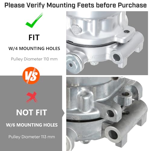 ILONPA New AC Air Condition Compressor with Clutch for Chevrolet Blazer 1999-2005, for Chevrolet Express 1500/2500/3500 1996-2002, for GMC Savana 1500/2500/3500 96-02 031852S 0436，for CO4261 - Image 3