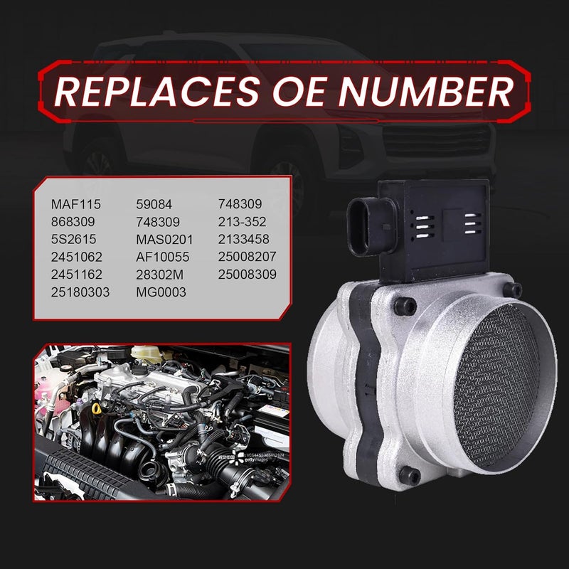 RLP Mass Air Flow Sensor MAF Replacement for 2133458 25008302 AF10045 - Image 4