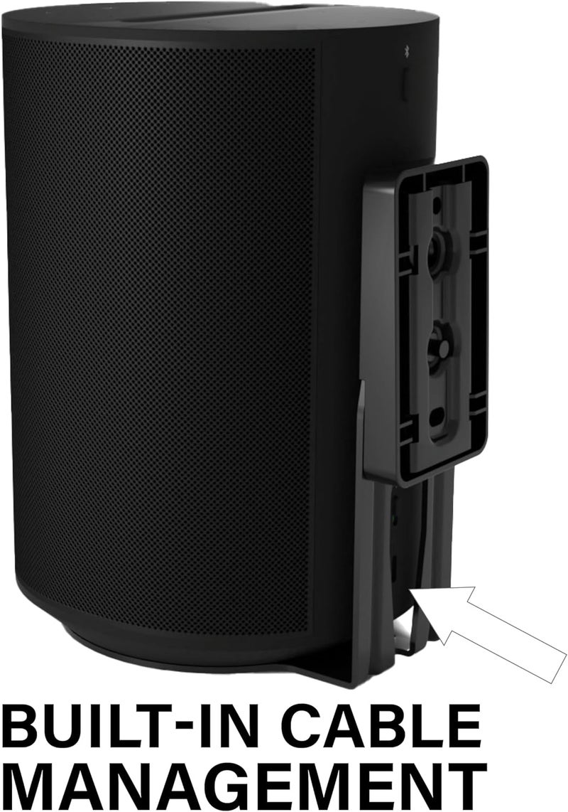 Sanus Fixed Speaker Wall Mount for Sonos Era 100™ (Black Pair) - Image 2