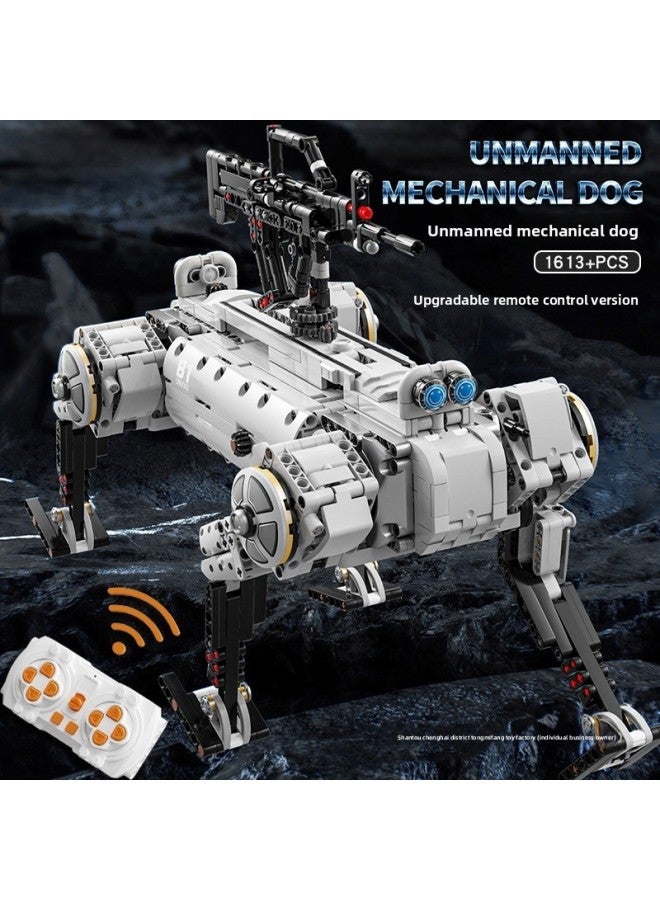 Building Blocks - New mechanical unmanned dog [1613 pieces] static version gift box SF Express. Building Blocks - Attack helicopters, military vehicles, military models, compatible with mainstream brands, children's collection, boy's gift. - Image 2