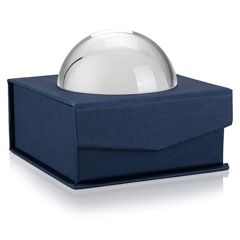 Sumnacon Crystal Magnifying Glass Dome 4 Crystal Magnifier Dome Fuctional PaperweightPhotographyDecoration Reading Aid for Blueprints Maps Small Fine Print Etc
