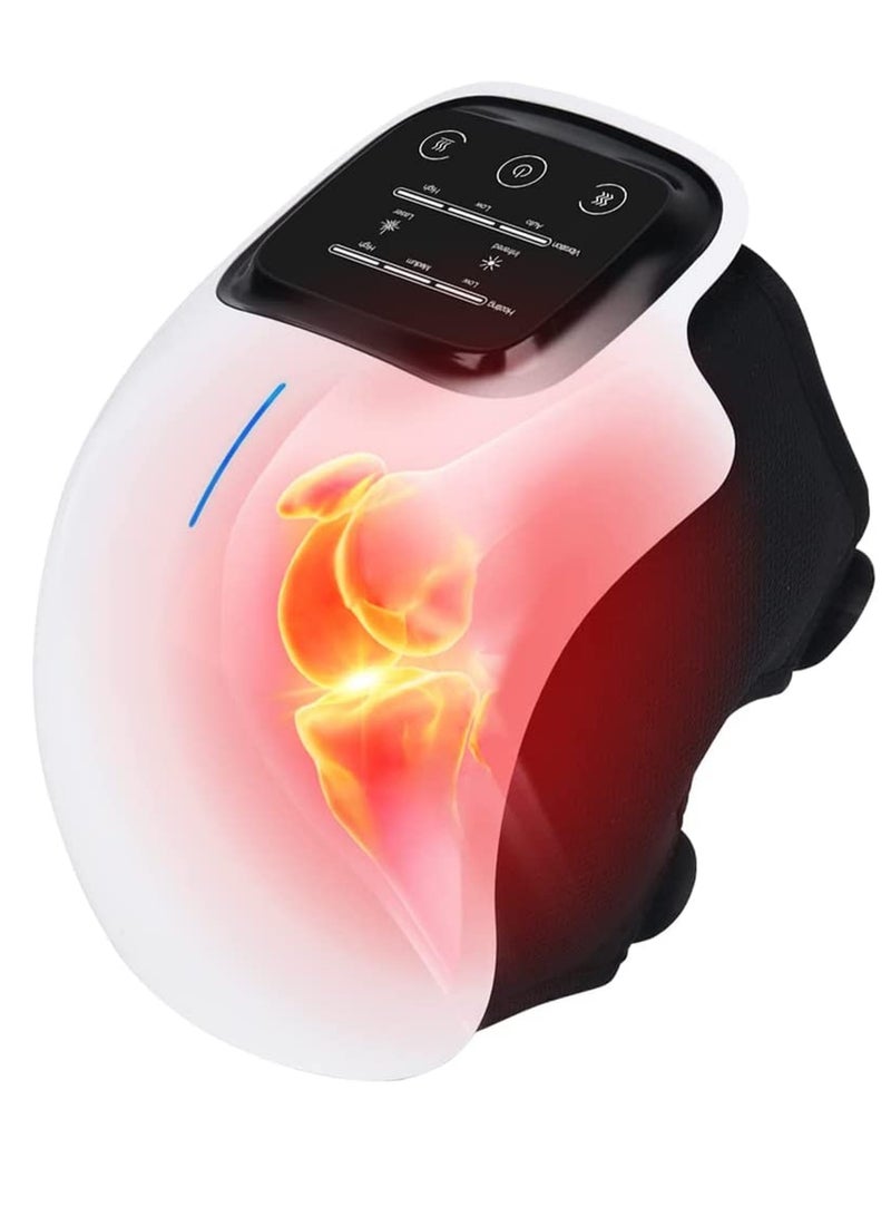 Generic Knee Massager with Heat and Kneading for Pain Relief Infrared Heated Vibration Physiotherapy for Arthritis Massager Cramps and Joint Warmer Rechargeable LED Display - Image 1