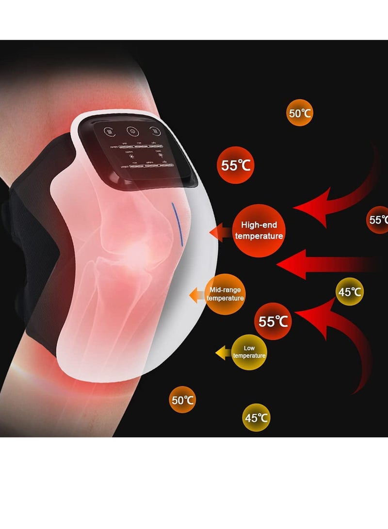 Generic Knee Massager with Heat and Kneading for Pain Relief Infrared Heated Vibration Physiotherapy for Arthritis Massager Cramps and Joint Warmer Rechargeable LED Display - Image 3
