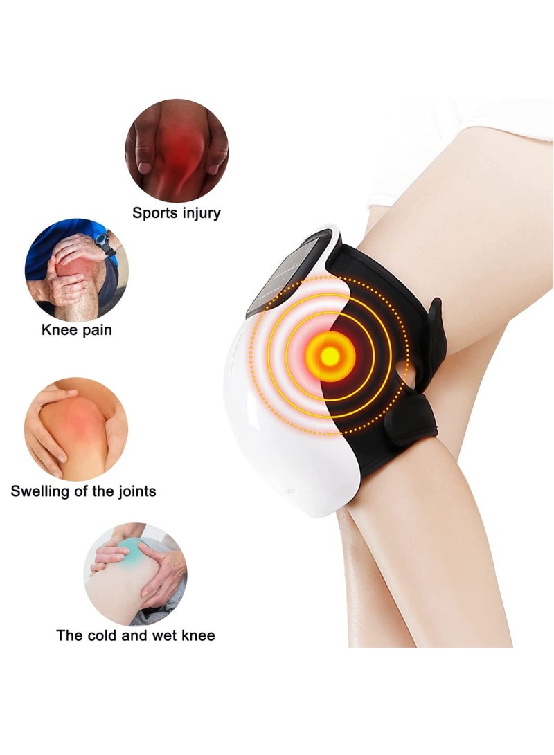 Generic Knee Massager with Heat and Kneading for Pain Relief Infrared Heated Vibration Physiotherapy for Arthritis Massager Cramps and Joint Warmer Rechargeable LED Display - Image 4