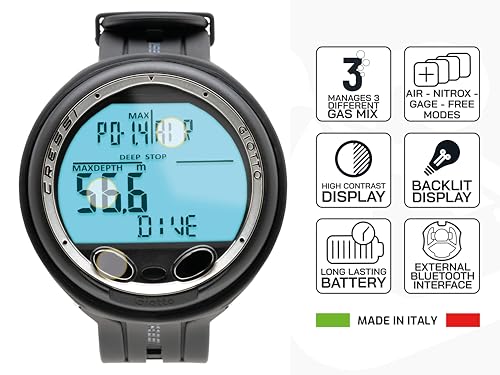 CRESSI Giotto Scuba Diving Wrist Computer BlackPink - Image 3