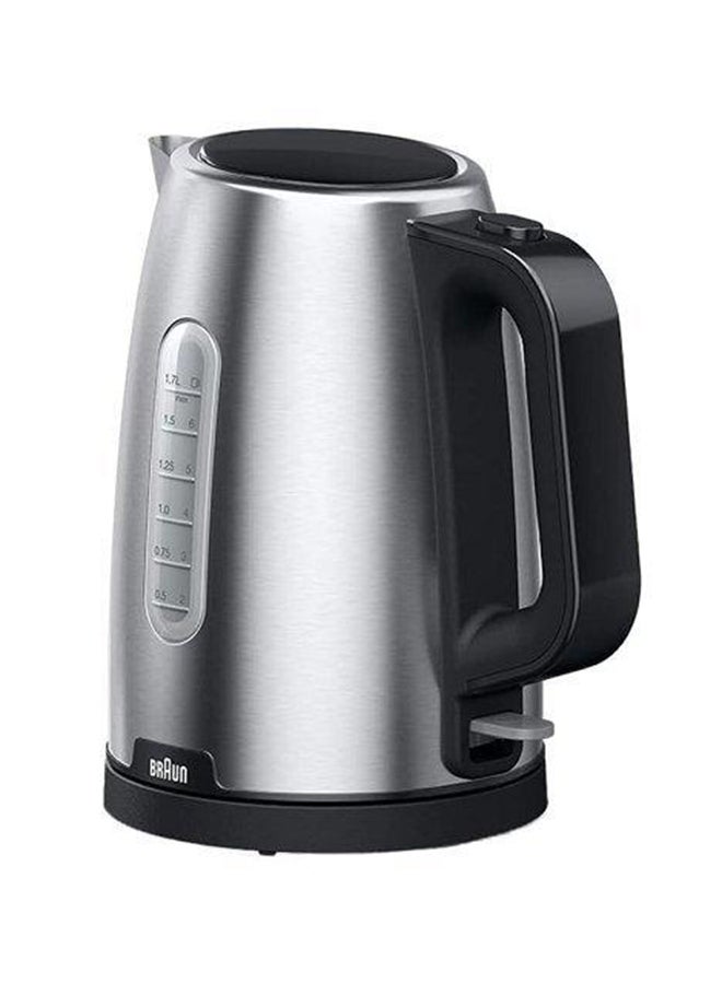 BRAUN 1.7L Kettle, 2200W, Stainless Steel Case, 1.7 L 2200 W wk1500 Black Silver - Image 1