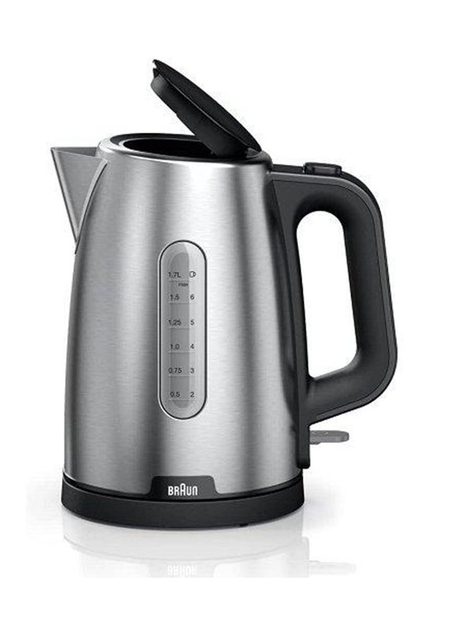 BRAUN 1.7L Kettle, 2200W, Stainless Steel Case, 1.7 L 2200 W wk1500 Black Silver - Image 2