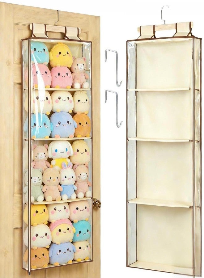 WAKCCIL Stuffed Plush Holder for Squishmallow Storage | 2 in 1 Over the Door & Rack Hanging Organizer | with Extra Space-saving Pockets | Clear Solution for Organize Display - Image 1