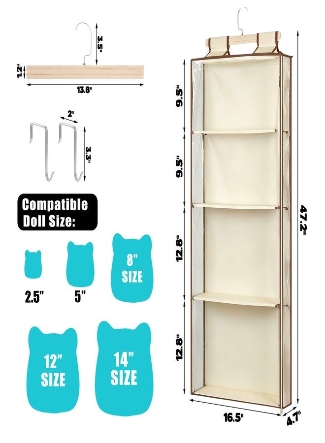 WAKCCIL Stuffed Plush Holder for Squishmallow Storage | 2 in 1 Over the Door & Rack Hanging Organizer | with Extra Space-saving Pockets | Clear Solution for Organize Display - Image 2