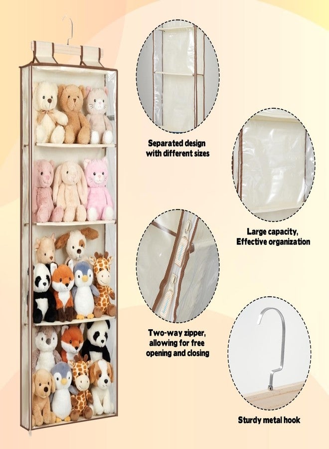 WAKCCIL Stuffed Plush Holder for Squishmallow Storage | 2 in 1 Over the Door & Rack Hanging Organizer | with Extra Space-saving Pockets | Clear Solution for Organize Display - Image 3