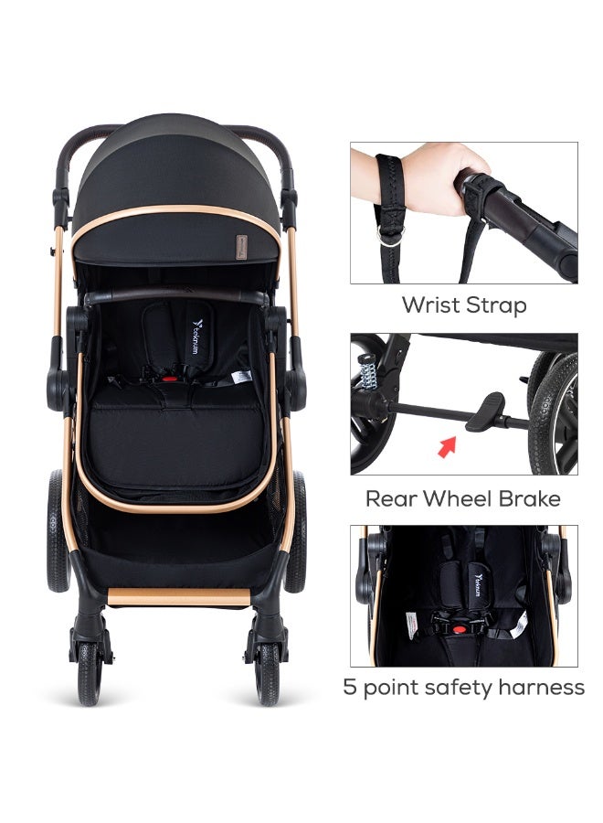 TEKNUM 3in1 Travel Prime Stroller - Black - Image 3