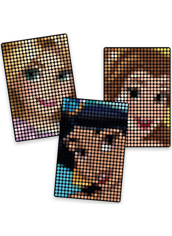 Make It Real Make It Real: Disney Stamp to Reveal - Jasmine, Belle, Rapunzel Storybook & Dot Art - 1812pcs, DIY 3 Princess Dot Posters, Craft, Girls & Kids Ages 6+  - Image 4