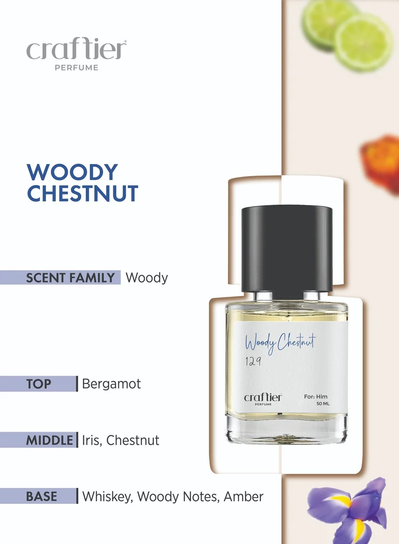 Craftier Perfume Inspired-Gentlemen EDP Reserve Privee WOODY CHESTNUT - Inspired of-GENTLEMAN EDP RESERVE PRIVEE, Eau De Parfum for Men - 50ml, Long Lasting Woody Fragrance Upto 48 Hrs, Travel Size Men's Perfume for Men | Best Price UAE