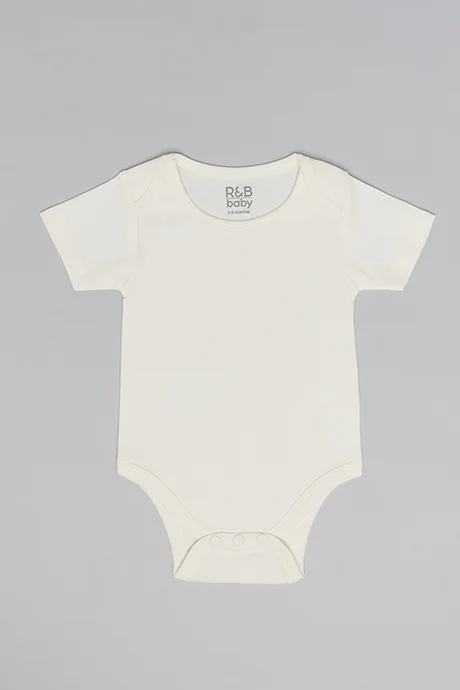 أر أند بي 3 Pack Solid Bodysuits with Short Sleeves
