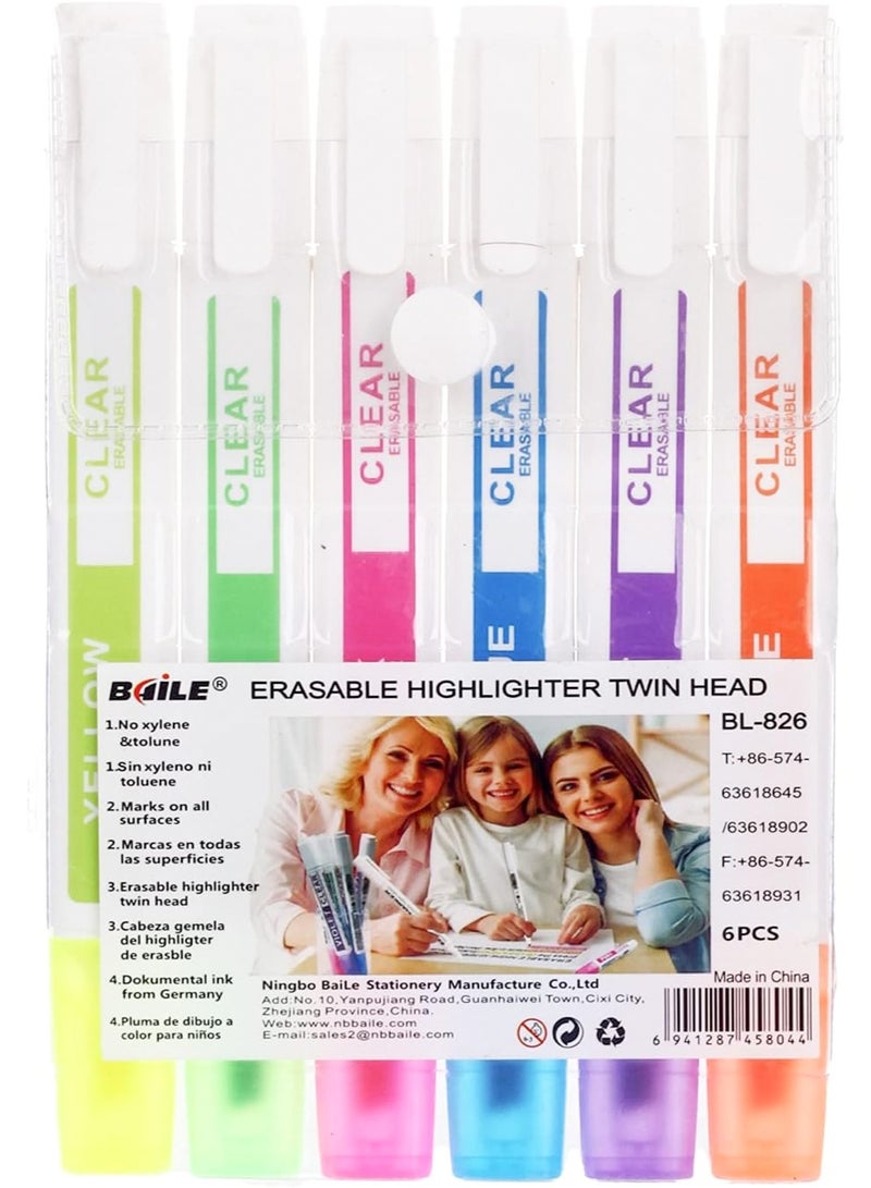 Baile-Highlighters, Set of 6 Colors