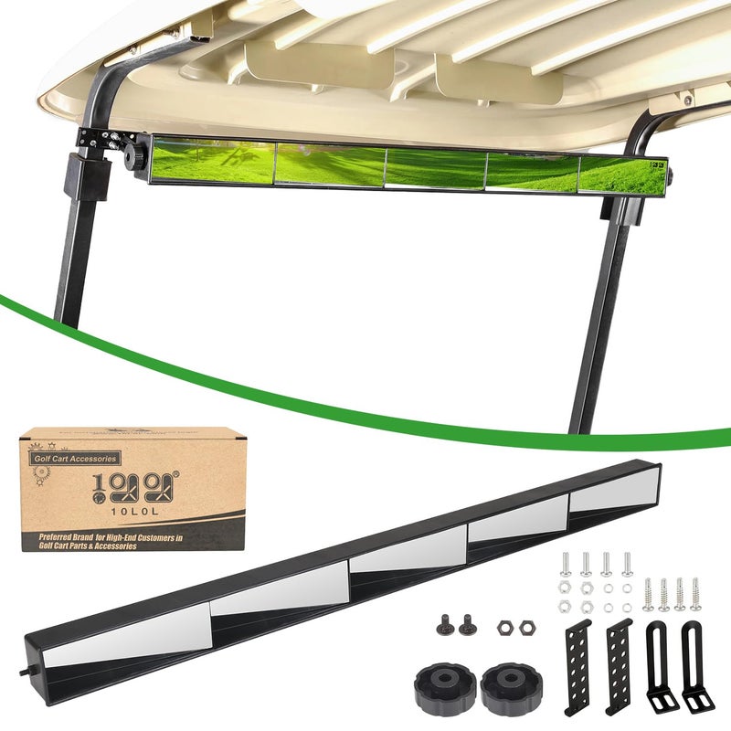 10L0L Universal Golf Cart 5 Panel Mirror for EZGO, Club Car, Wide Angle Rear View Blind Spot Wink Mirror, Compatible with Car SUV Van Truck, etc - Image 1
