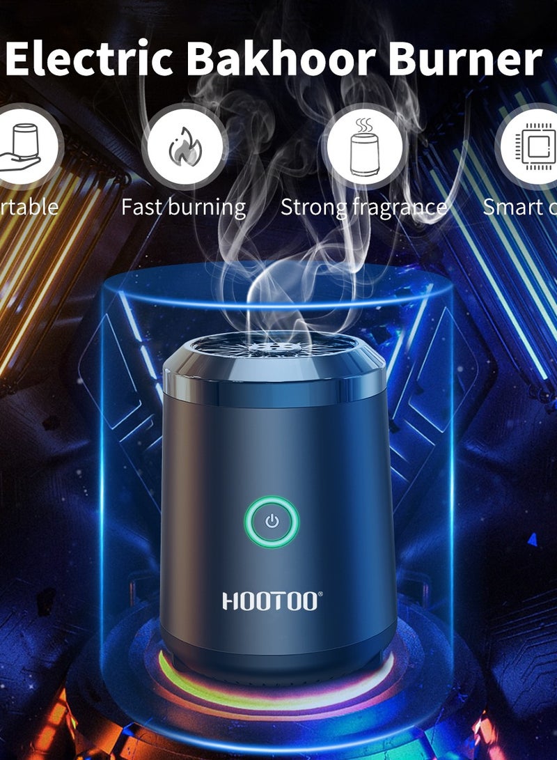 HooToo New-generation electric incense burner – portable and compact, perfect for car use. Rechargeable via USB Type-C, distributes traditional Arabic scents for home or office. Black color, USB-powered, mini smart mabkhara for car, hair, clothing, and more. Ideal for home use, safe and efficient with no charcoal needed. Original electronic incense device for modern lifestyle. - Image 4