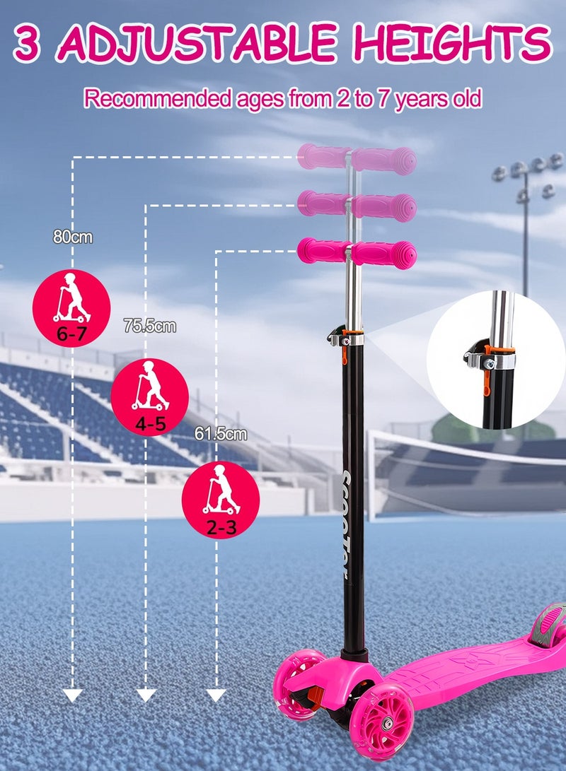 MaBaby Kids Kick Scooter, with Flashing Light Wheels and 3 Height Adjustable Handle, 3-Wheel Kids Scooter for 7+ Years Teens Boys and Girls - Image 4