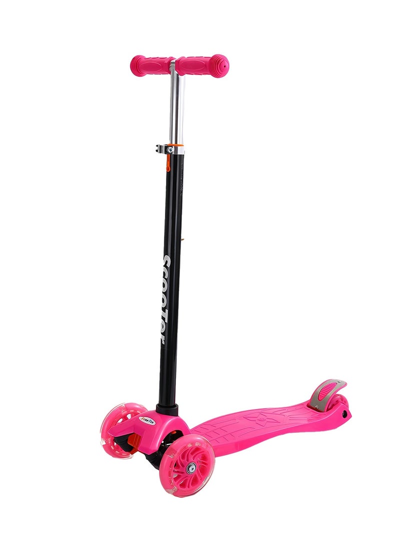 MaBaby Kids Kick Scooter, with Flashing Light Wheels and 3 Height Adjustable Handle, 3-Wheel Kids Scooter for 7+ Years Teens Boys and Girls - Image 1