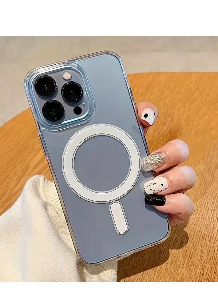 Magsafe Clear Case Slim Thin Magnetic Case Yellowing-Resistant And Shock Absorption And Anti-Scratch Cell Phone Case For iPhone 14 Pro Case Clear - Image 2